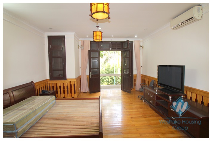 Beautiful villa with garage and garden for rent in Ciputra, Tay Ho